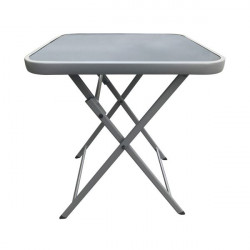MESA PLEGABLE CUADRADA GRIS...