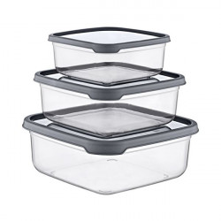 SET 3 TUPPER CUADRADOS GRIS...