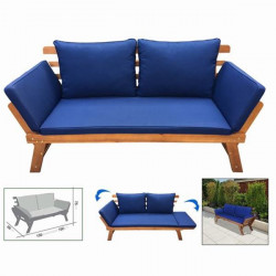 SOFA CAMA MADERA + COJINES...