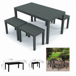 SET MESA + 4 SILLAS SAMO...
