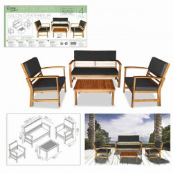 CONJUNTO DE JARDIN MADERA 4...