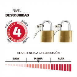 PACK 2 CANDADOS LATON 20MM...