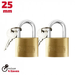 PACK 2 CANDADOS LATON 25MM...