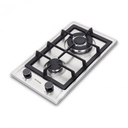PLACA GAS  2 FUEGOS INOX...