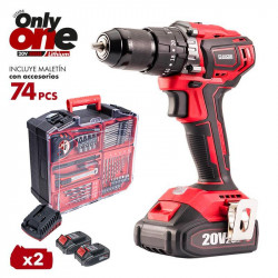 TALADRO 20V 2B PERCUTOR 74...