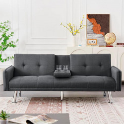 SOFA CAMA GRIS 210X85X80CM...