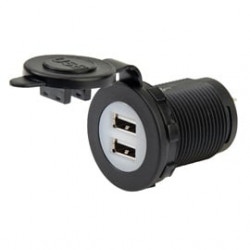 TOMA USB DOBLE 2x2.4A CON TAPA