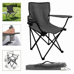 SILLA CAMPING PLEGABLE GRIS...