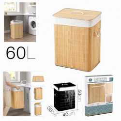 CESTA ROPA BAMBU CON TAPA...