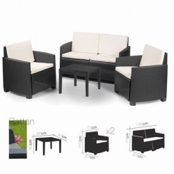 SET DE JARDIN 4 PLAZAS +...