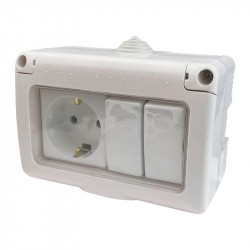 ENCHUFE ESTANCO 1 TOMA + 2...