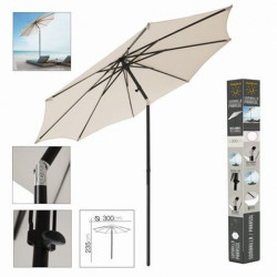 SOMBRILLA BEIGE PUSH UP 3M...