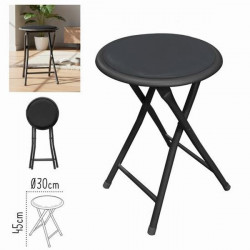 TABURETE PLEGABLE NEGRO PVC...