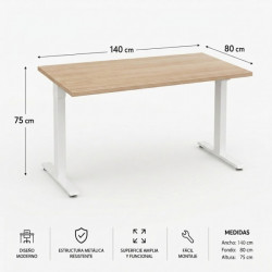 MESA DE OFICINA 140X80X75CM...