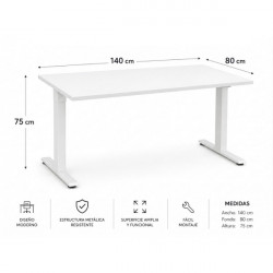 MESA DE OFICINA 140X80X75CM...