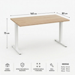 MESA DE OFICINA 160X80X75CM...