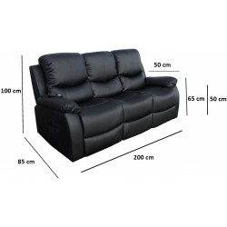SOFA TRES PLAZAS ECO-DE...
