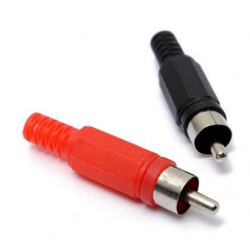 CONECTOR RCA MACHO ROJO...