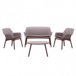 SET SALON SOFA 2 SILLAS Y...