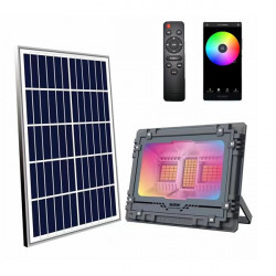 FOCO LED SOLAR 100W RGB +...