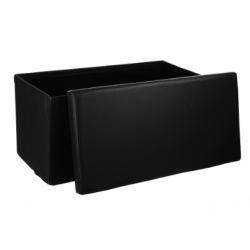 PUF PLEGABLE NEGRO PVC CON...